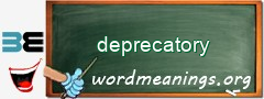 WordMeaning blackboard for deprecatory